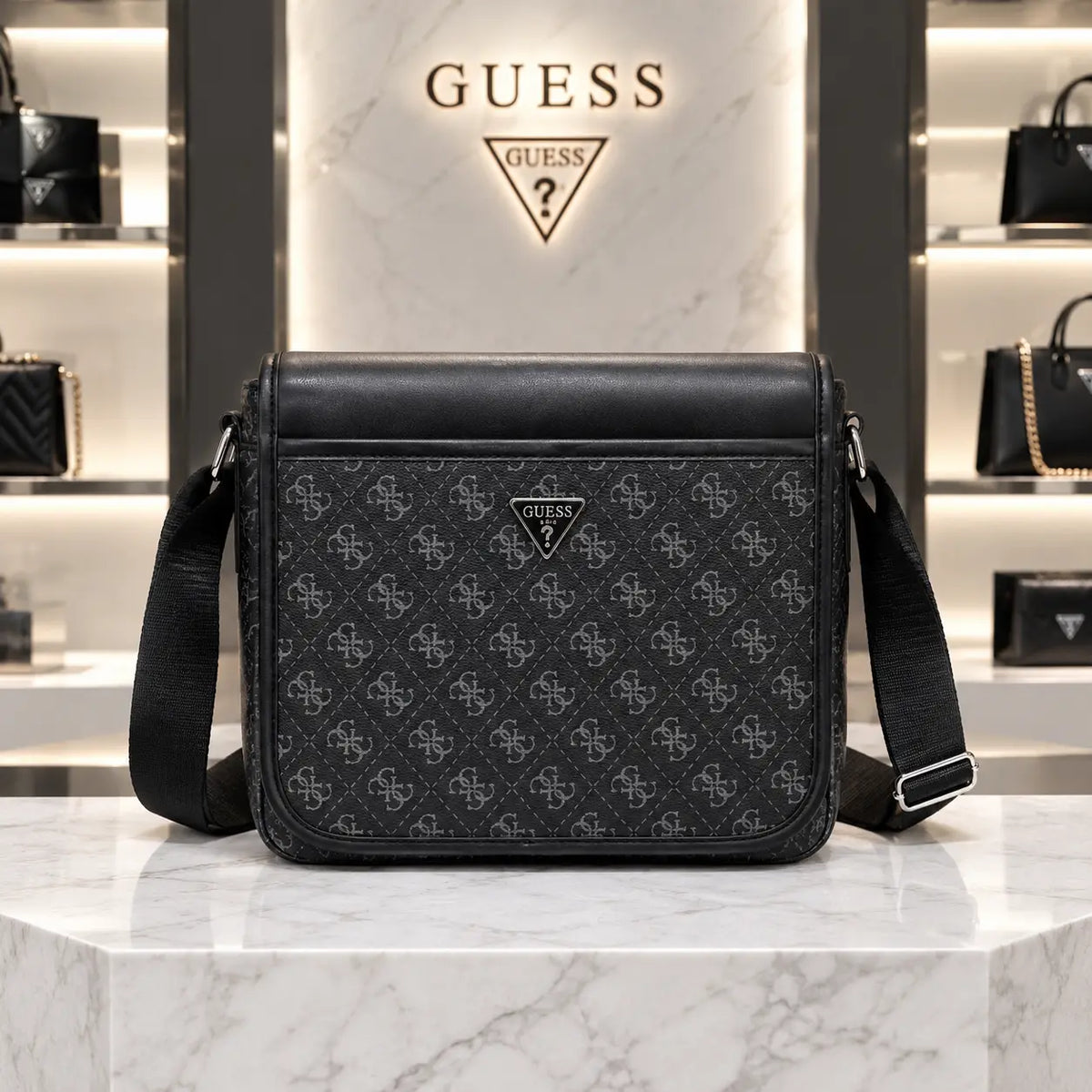 Gues s Monogram Premium Imported Cross Body Bag gs207