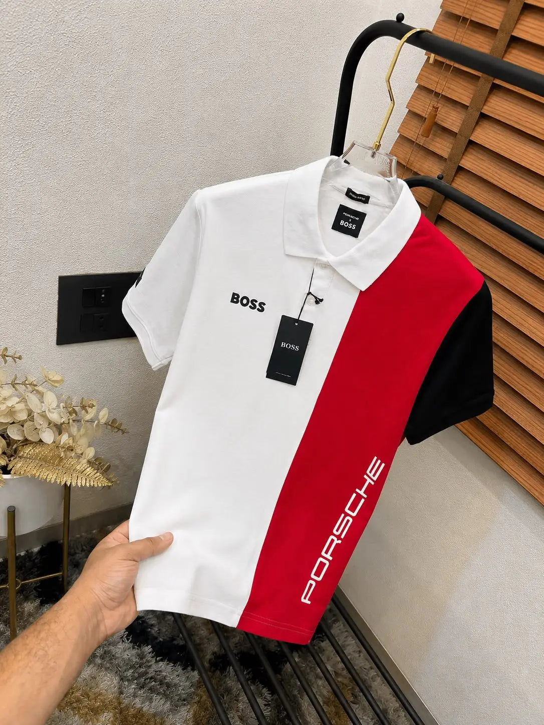 Bos_s x Porsche Bio Washed Imported Classic Polo T-shirt (DN 645)