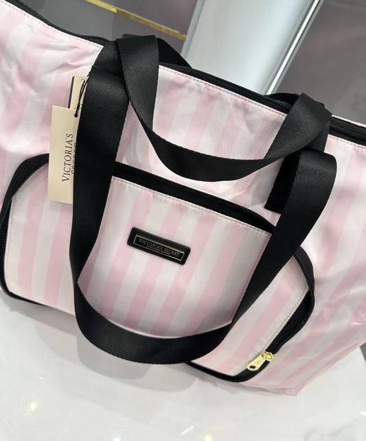 Victorias Secre t Luxury Tote Bag Pink White vs90