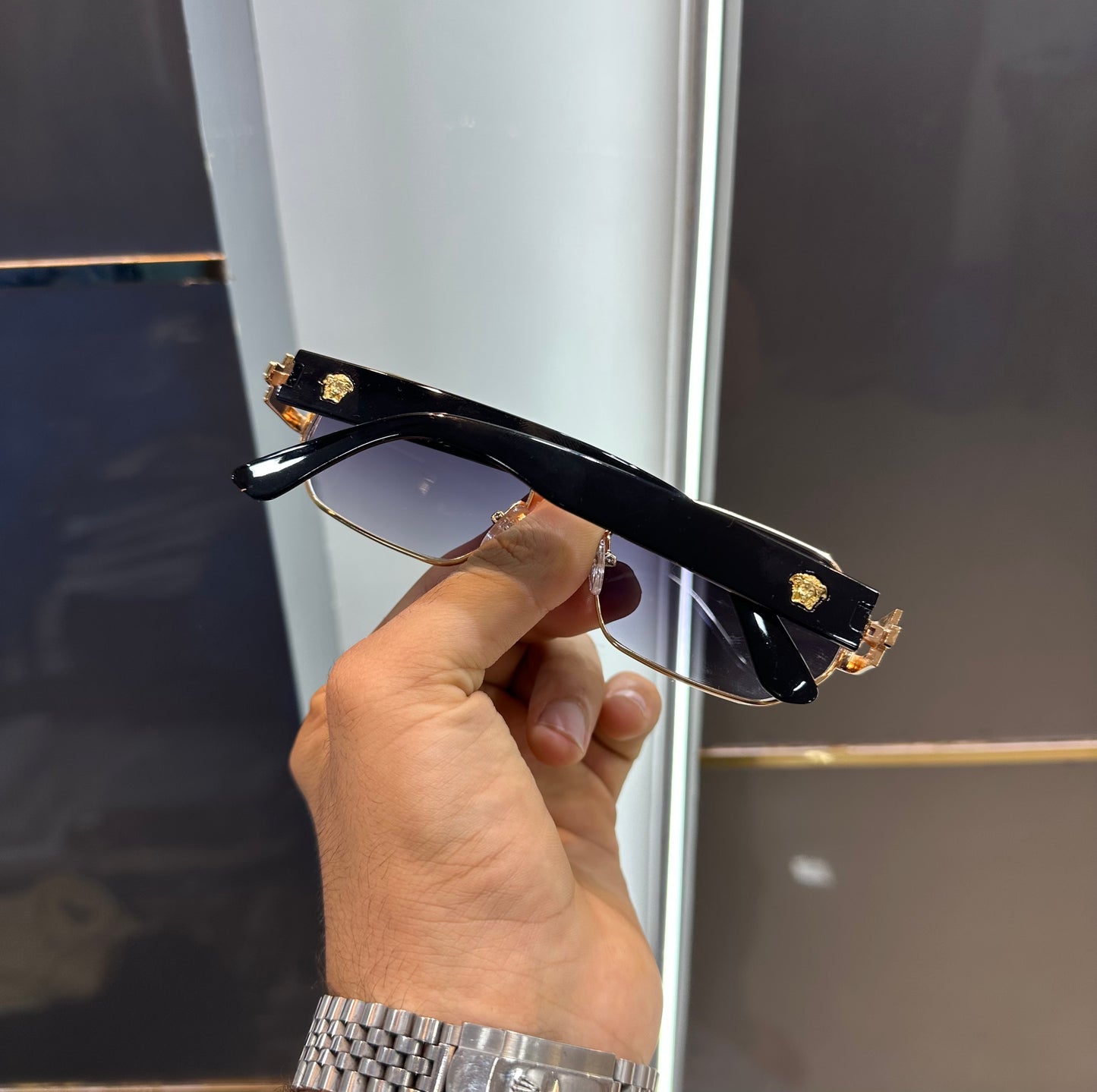 Versace Gold Black Allu Arjun Edition Luxury Shade With Original Box Packing