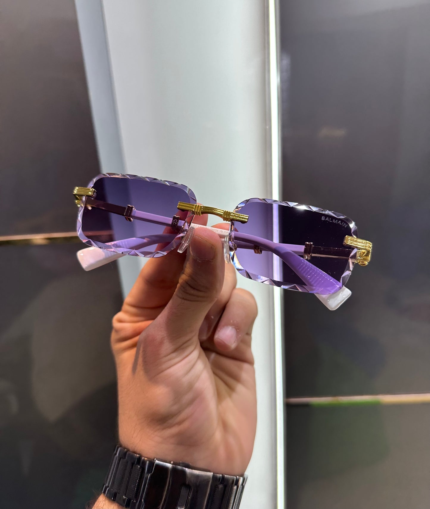 Balmain Paris Purple Designer Limited Edition Luxury Shade With Original Packing