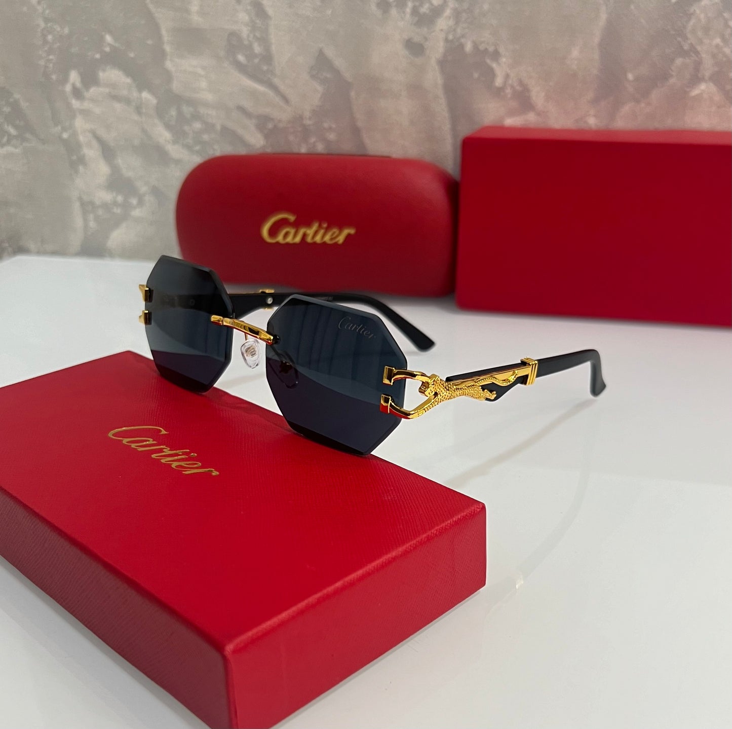 Cartier Black New Honey Singh Edition Luxury Shade With Original Box Packing