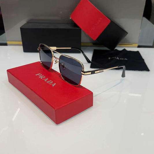 Prada Milano Silver Black Luxury Shade With Original Packing