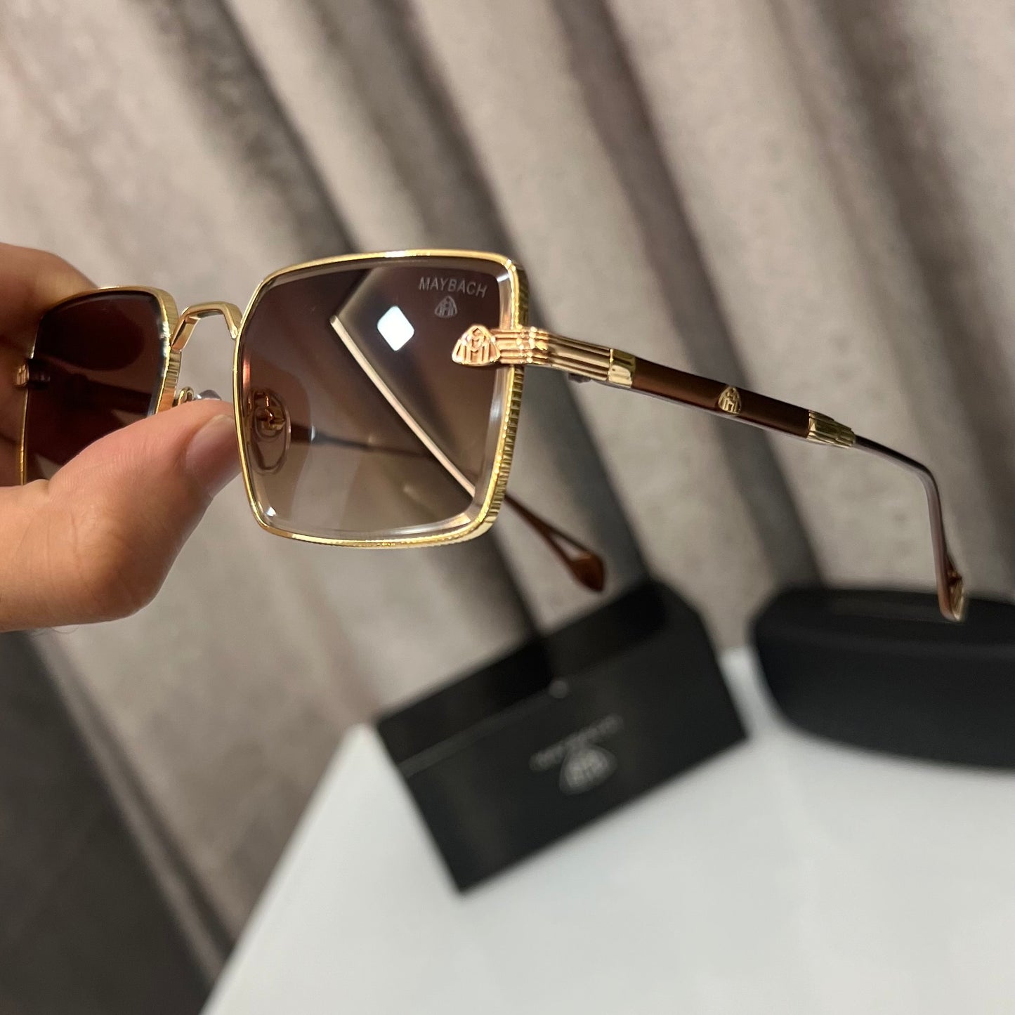 Maybach Brown Metal Luxury Shade With Original Packing