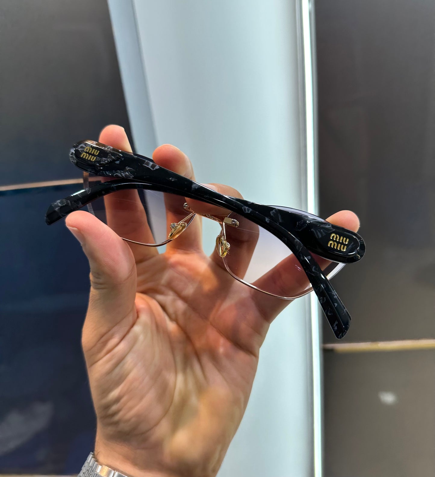 Miu Miu Black Dual Luxury Shade With Original Box Packing
