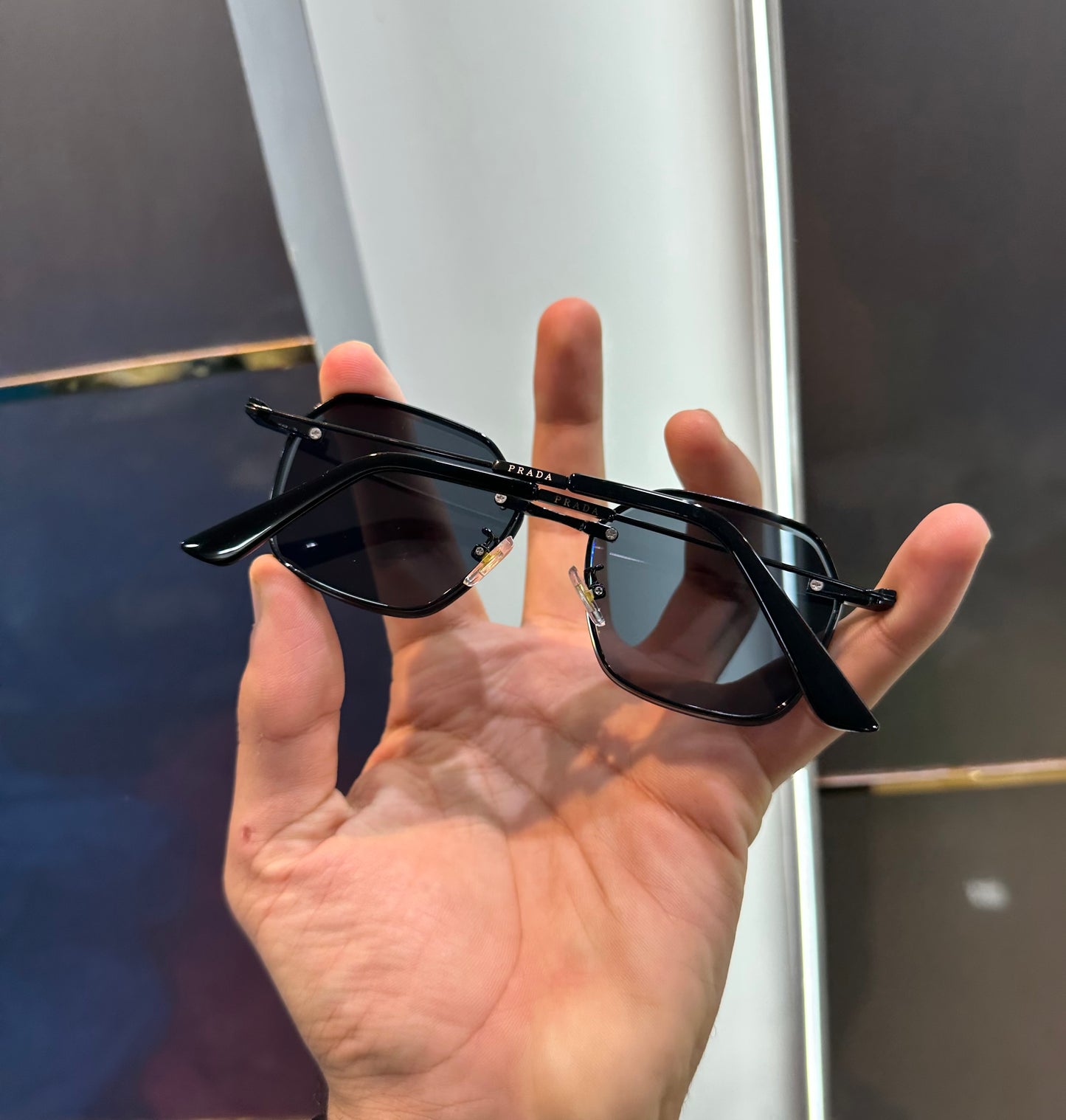 Prada Milano Black Metal Limited Edition Luxury Shade With Original Packing