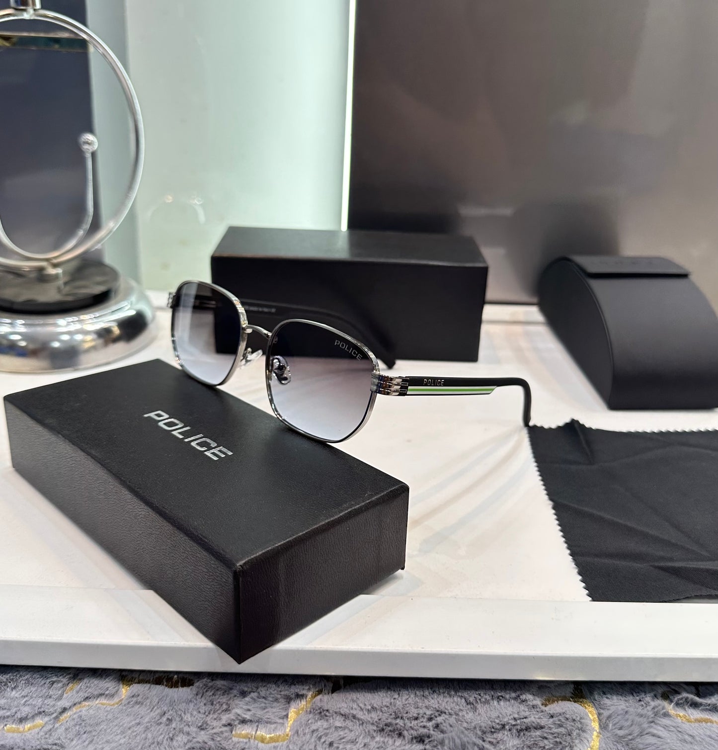 Police Black Green Luxury Shade With Original Packing