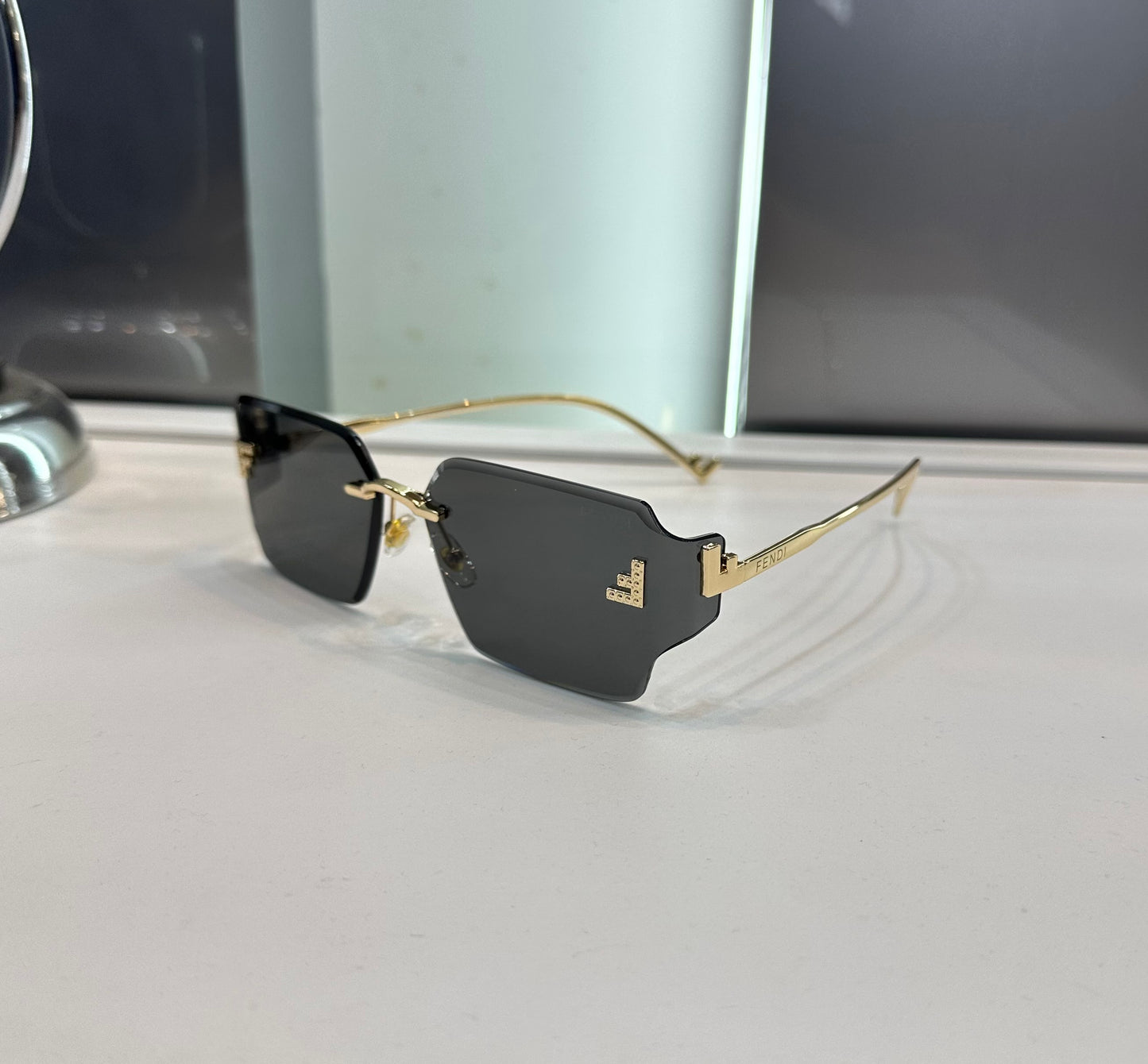 Fendi Black Shade Metal Luxury Shade With Original Packing
