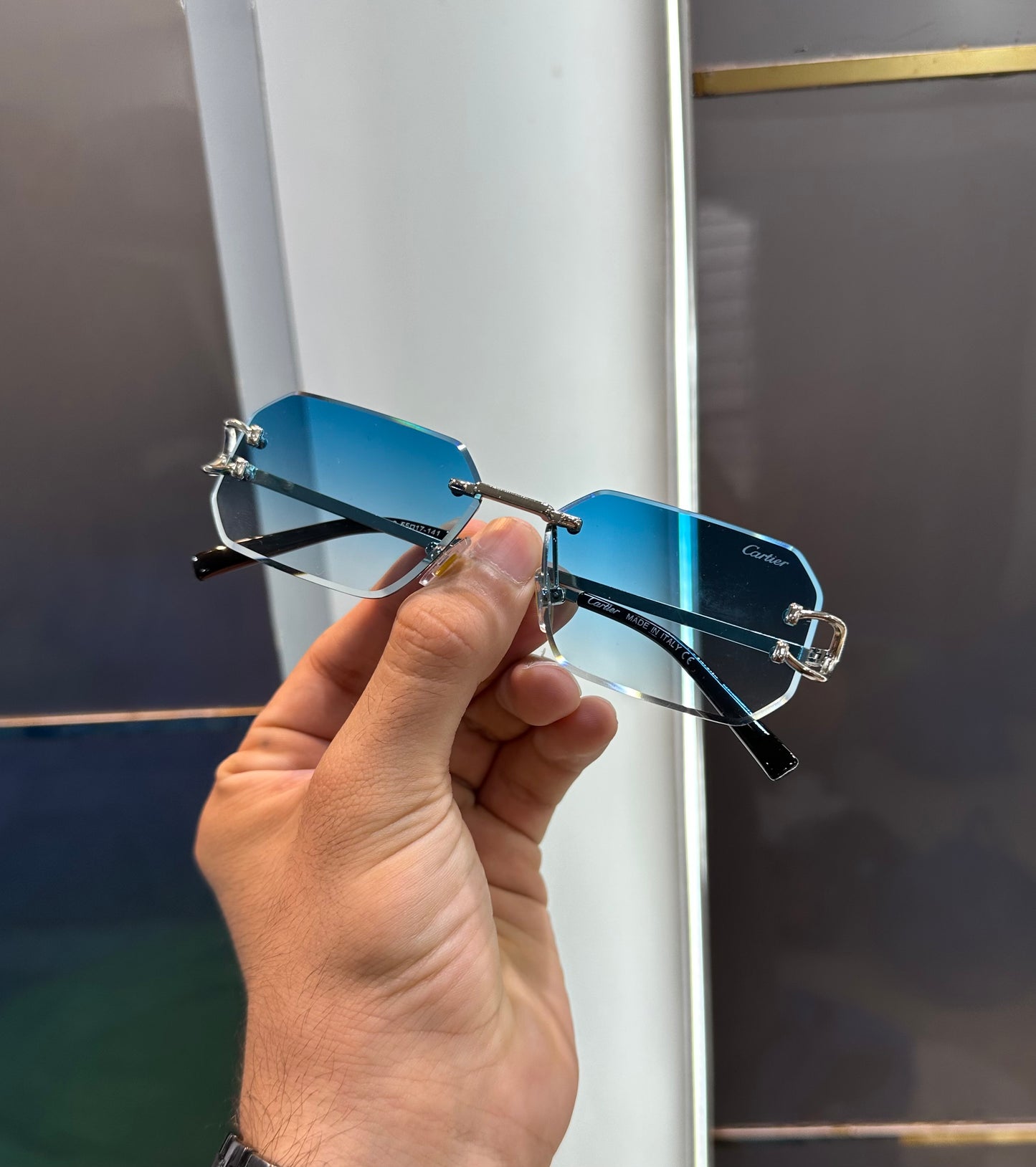 Cartier Sky Blue Karan Aujla Limited Edition Luxury Shade With Original Packing