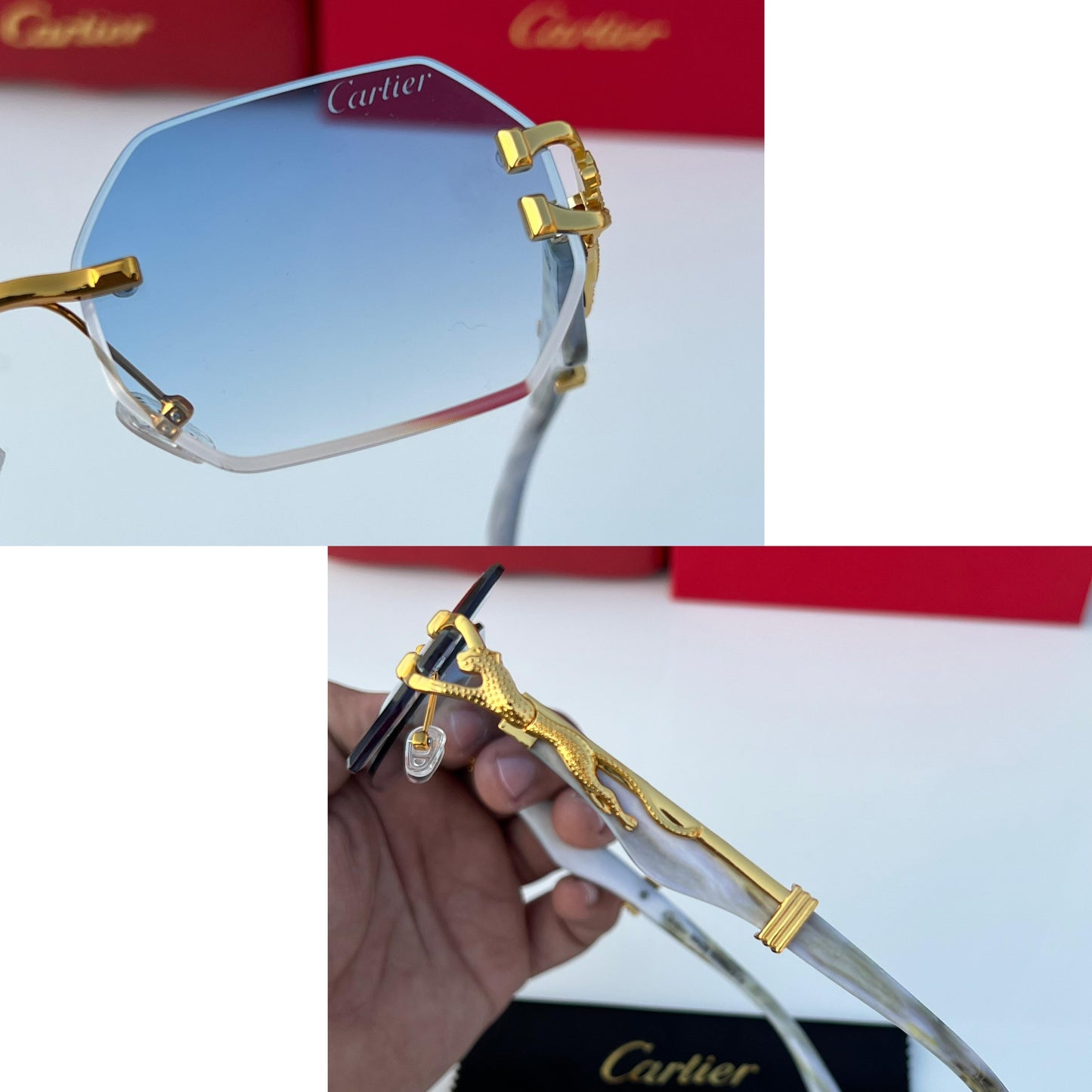 Cartier Sky Blue Honey Singh Edition Luxury Shade With Original Packing