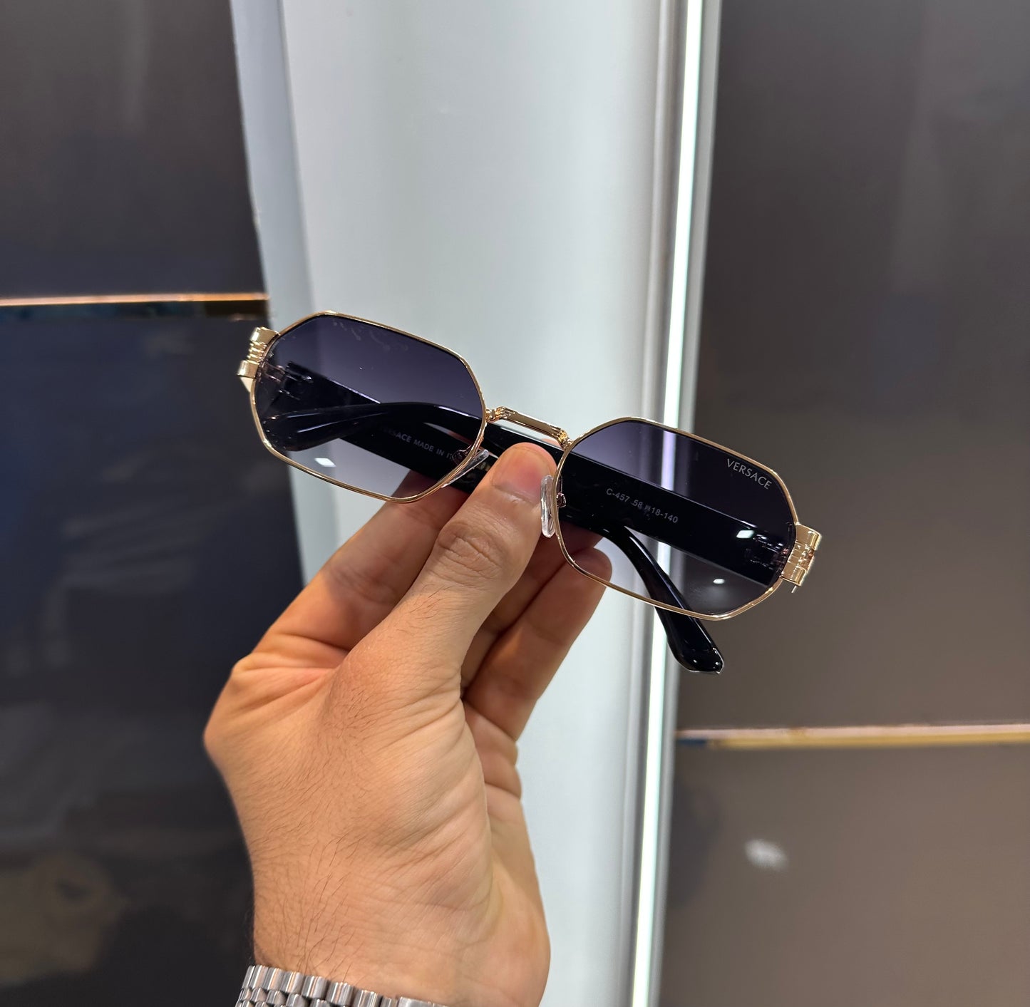 Versace Gold Black Allu Arjun Edition Luxury Shade With Original Box Packing