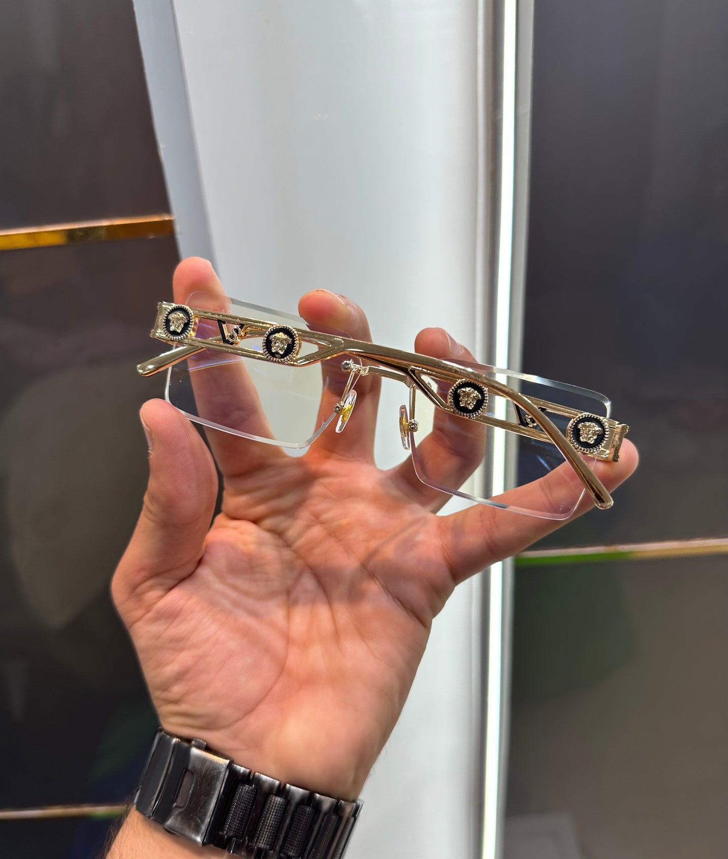 Versace Transparent Metal Limited Edition Luxury Shade With Original Packing