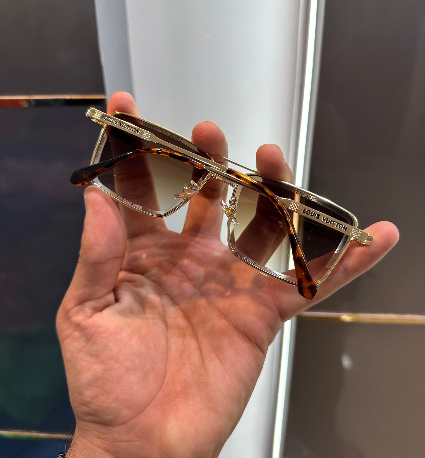 Louis Vuitton Brown Metal Limited Edition Luxury Shade With Original Packing