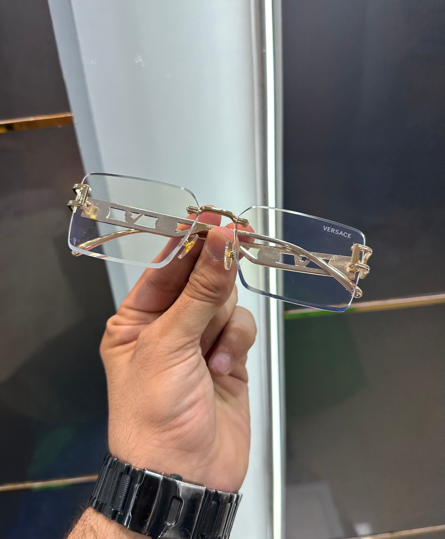 Versace Transparent Metal Limited Edition Luxury Shade With Original Packing