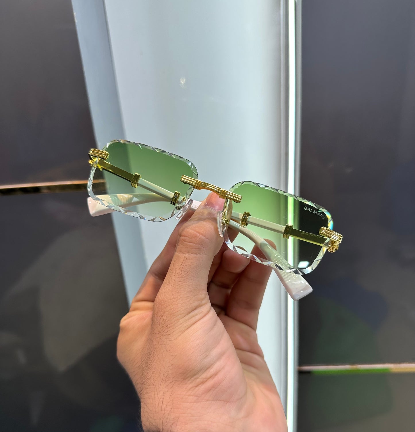 Balmain Paris Green Designer Limited Edition Luxury Shade With Original Packing