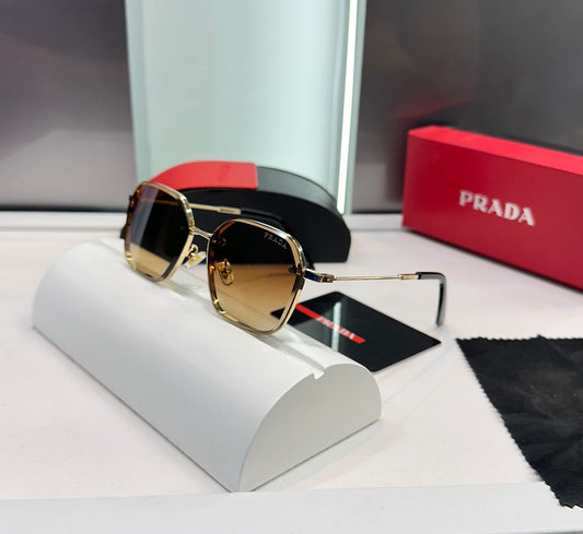 Prada Milano Brown Metal Limited Edition Luxury Shade With Original Packing