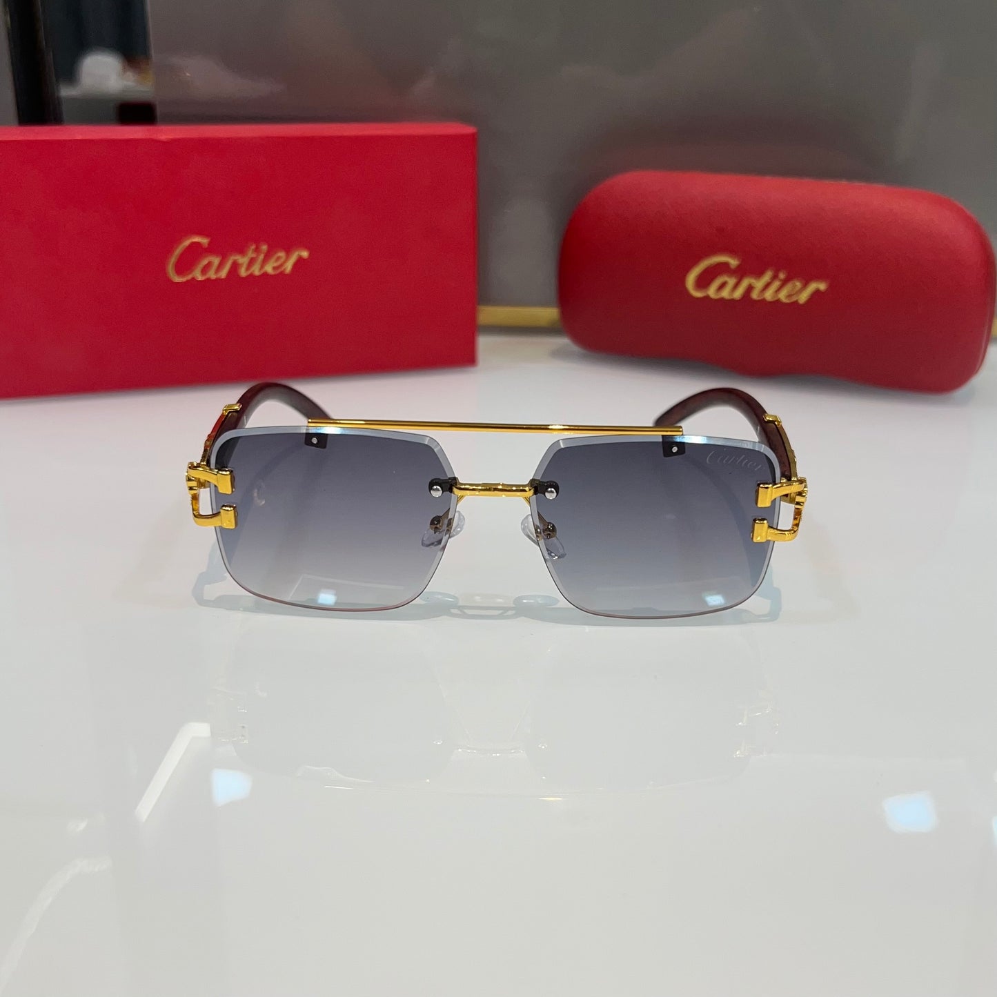 Cartier Black Shaded Honey Singh Edition Luxury Shade With Original Box Packing