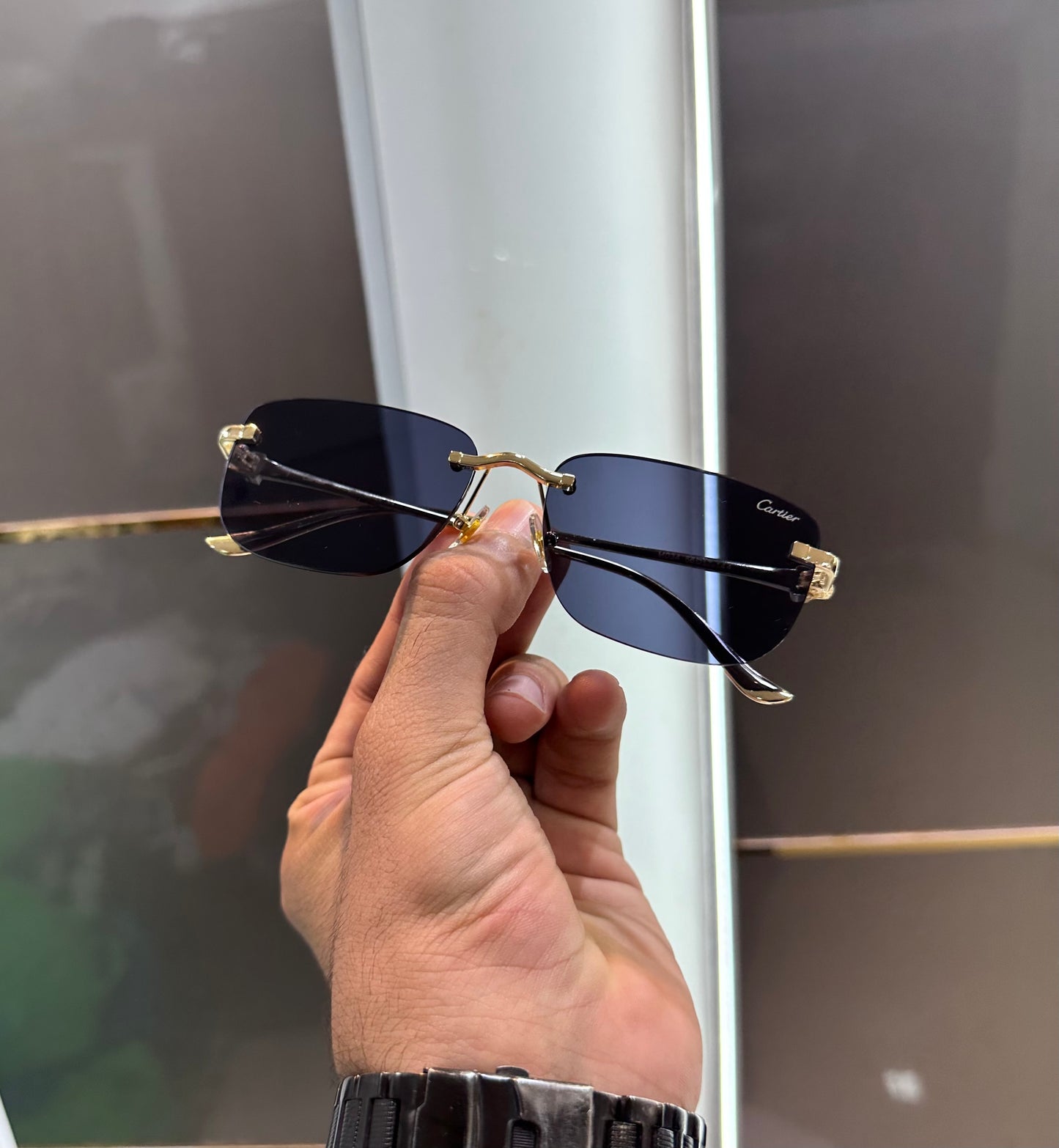 Cartier Black Gold Karan Aujla  Luxury Shade With Original Box Packing