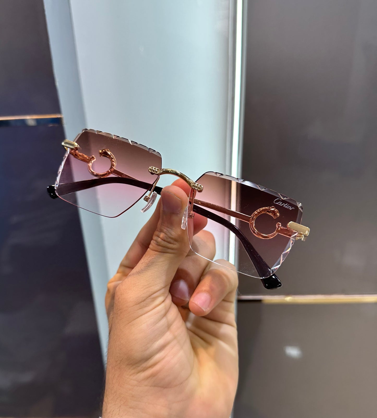 Cartier Pink Karan Aujla Edition Luxury Shade With Original Box Packing
