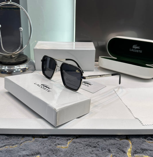 Lacoste Black Metal Luxury Shade With Original Packing