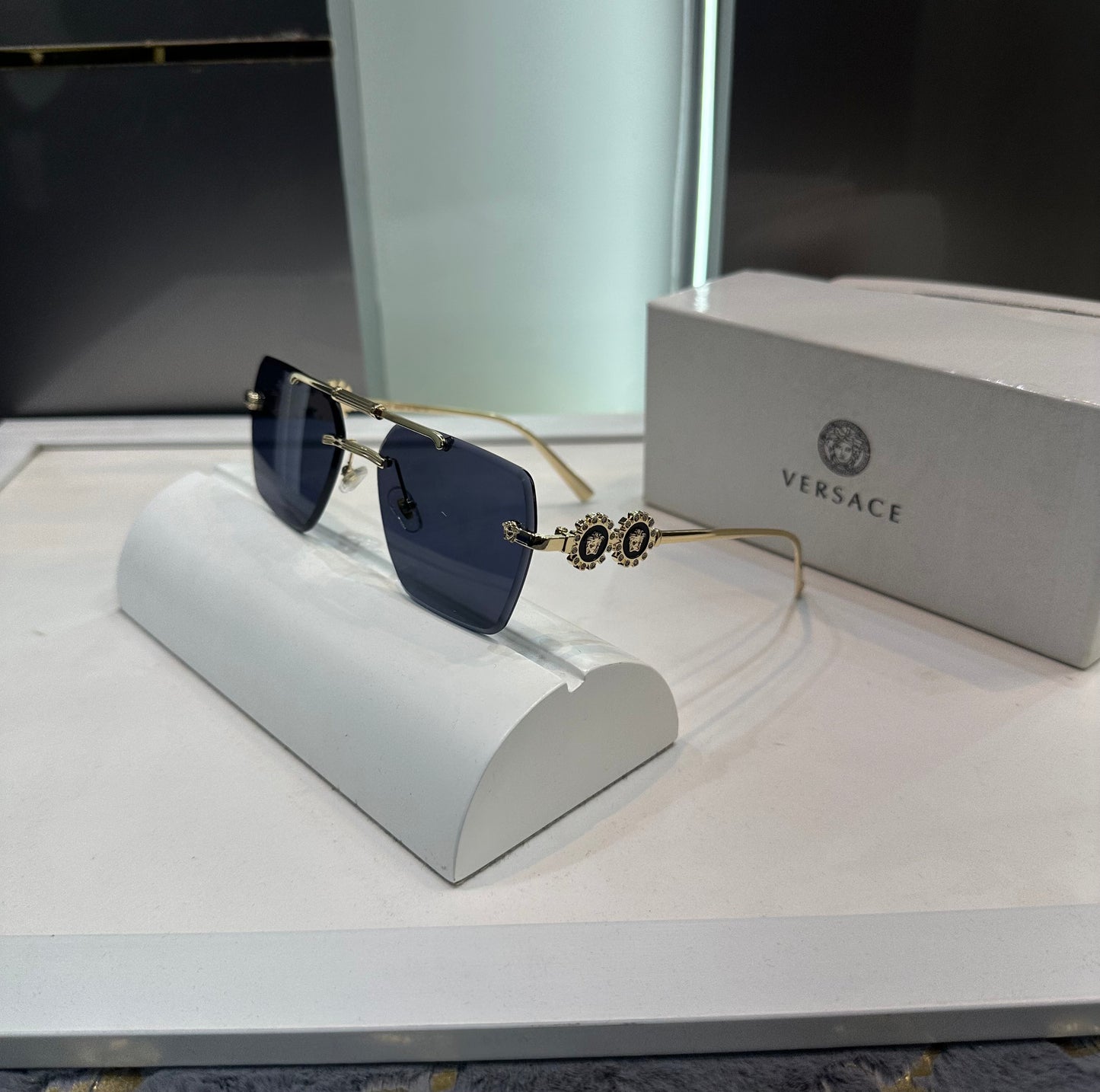 Versace Black Gold Metal Limited Edition Luxury Shade With Original Packing