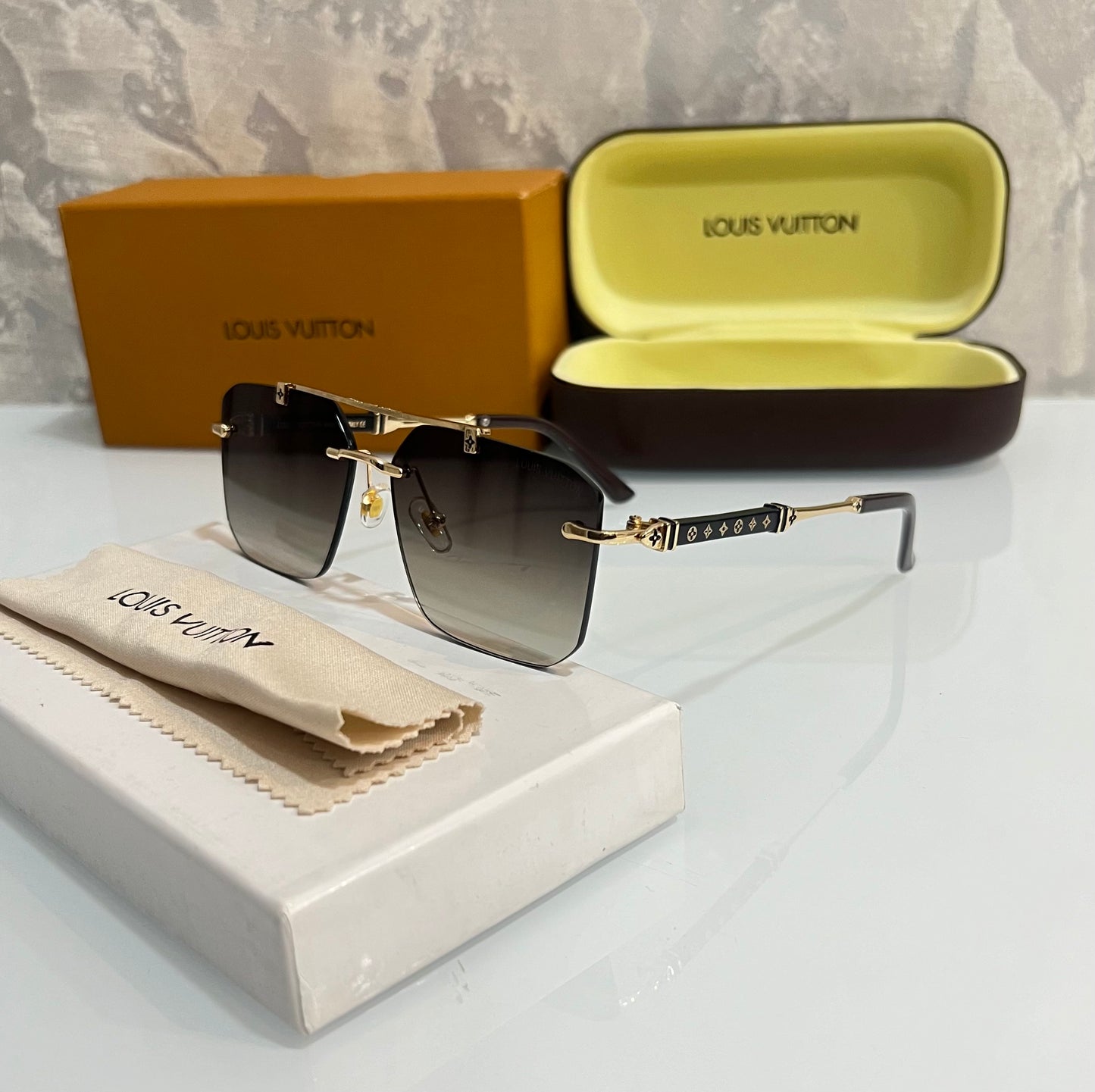 Louis Vuitton Brown Metal Limited Edition Luxury Shade With Original Packing