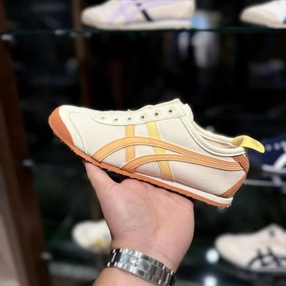 Onitsuka Tiger Mexico 66 Slip-On Ivory Summer Dune  7A Premium Sneakers D-2138